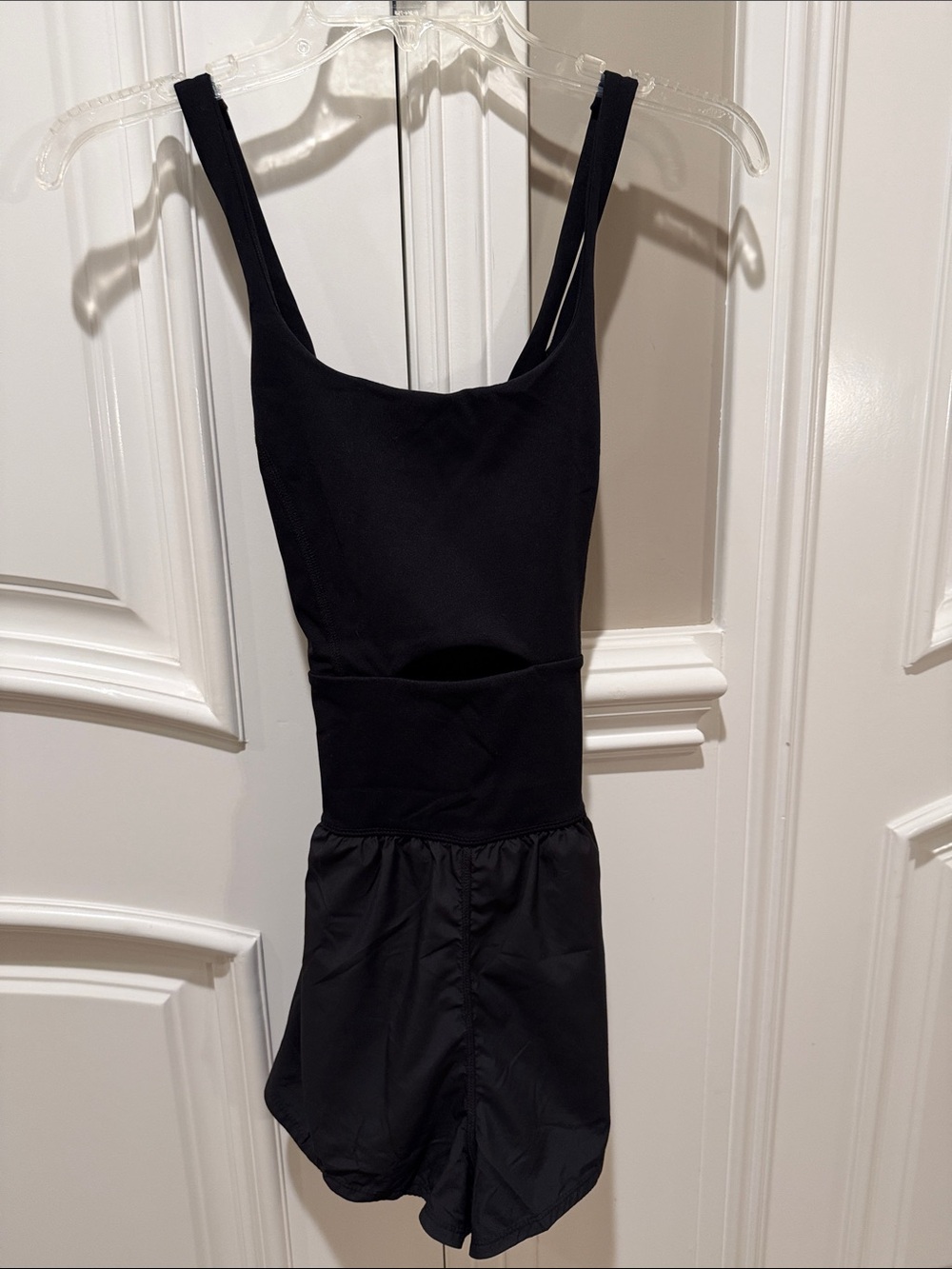 FP Movement by Free People Black Cutout Romper